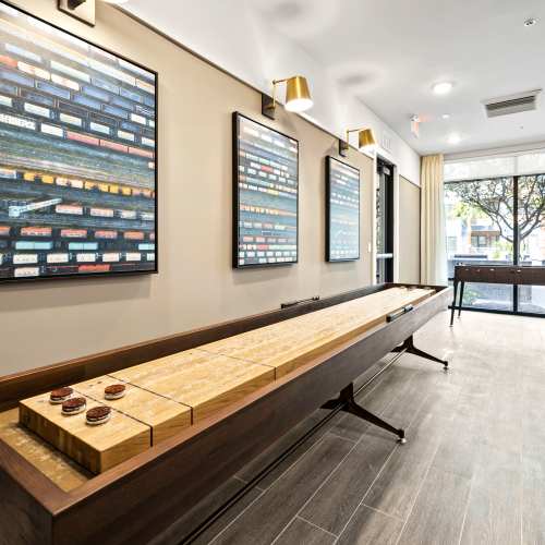 Shuffle board table at The Station at San Marco in Jacksonville, Florida