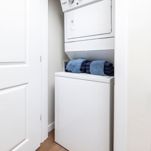 In-home washer and dryer at The Station at San Marco in Jacksonville, Florida