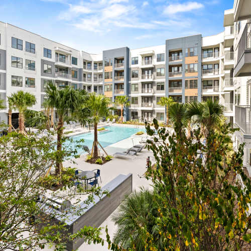 View from a private balcony at The Station at San Marco in Jacksonville, Florida