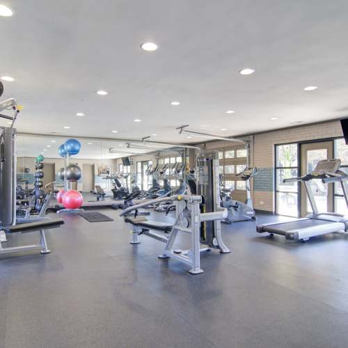 Fitness center at The Estuary in Atlanta, Georgia