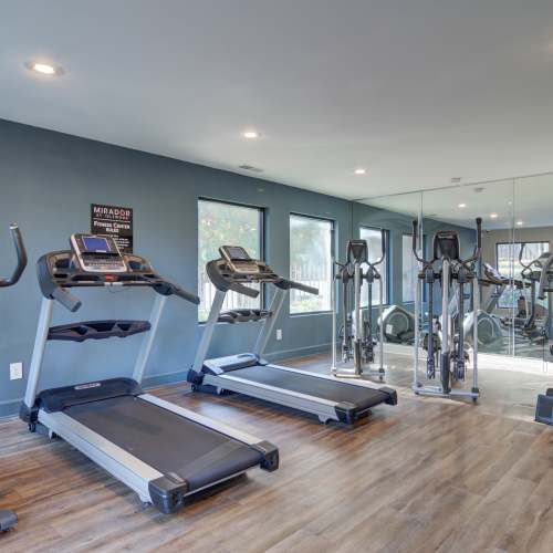 Fitness center at Mirador at Idlewood in Clarkston, Georgia