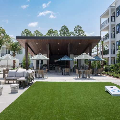 Open-air cabana at The Residences at Enso in Jacksonville, Florida