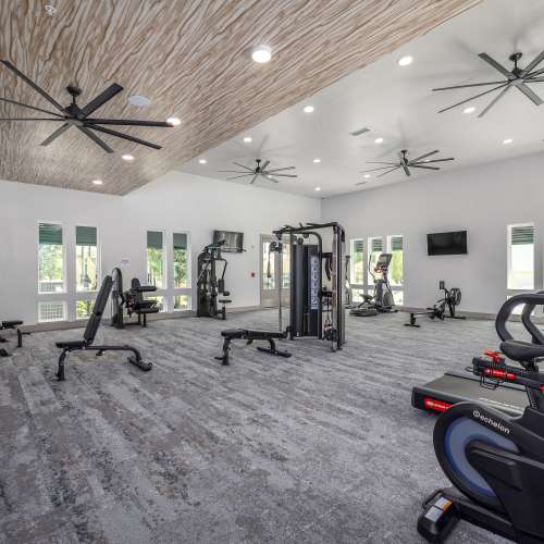Spacious fitness center at The Residences at Enso in Jacksonville, Florida