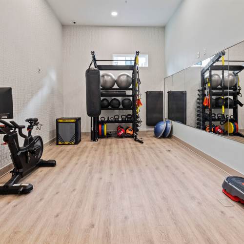 Fitness center for resident use at The Residences at Enso in Jacksonville, Florida