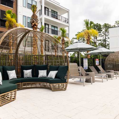 Lounge in our cabanas at The Residences at Enso in Jacksonville, Florida