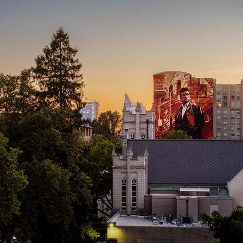 View of the city from 1801L Apartments in Sacramento, California