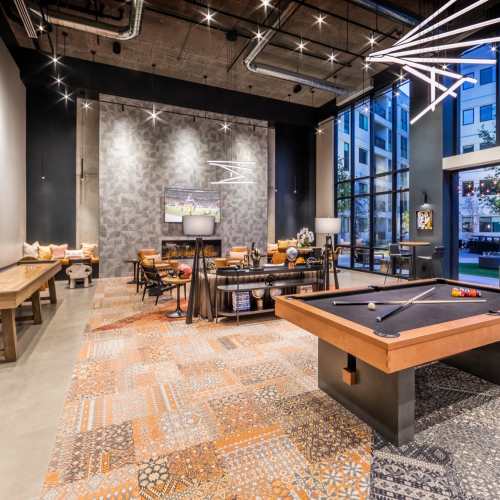 Pool table in the community center at Reno Experience District in Reno,