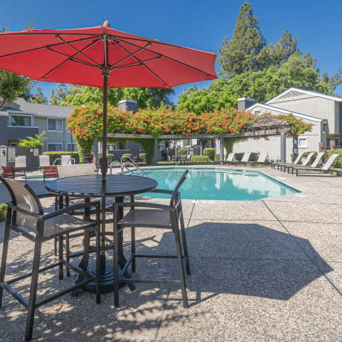 Swimming pool  at Ellington Apartments in Davis, California
