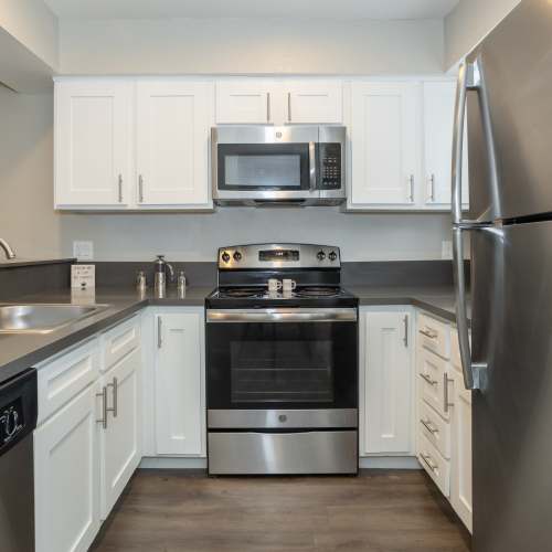 Stainless Steel kitchen a at Ellington Apartments in Davis, California