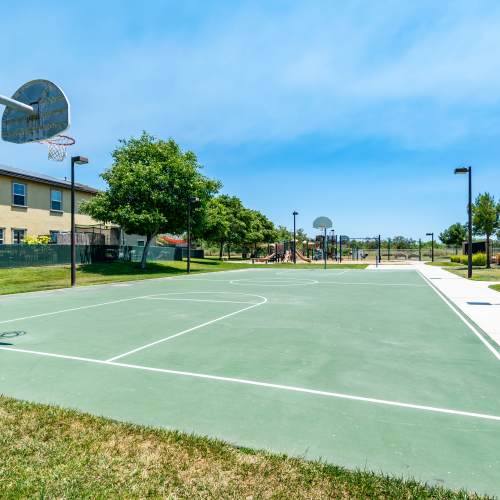 A basketball court at San Onofre I in San Clemente, California
