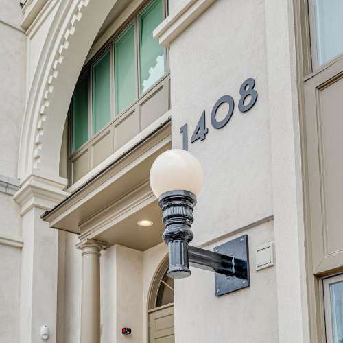Exterior of the entrance to The Addie in Savannah, Georgia
