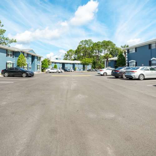 Exterior of community buildings at The Marley at Trout River in Jacksonville, Florida