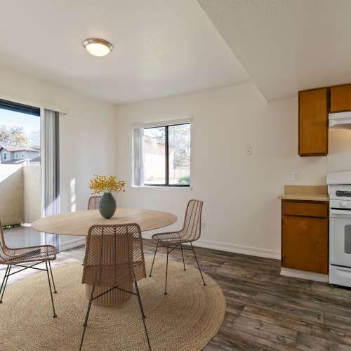 Dining room at Miramar Townhomes in San Diego, California