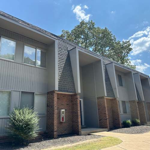 View of grass area at Patrician Terrace Apartment Homes in Jackson, Tennessee