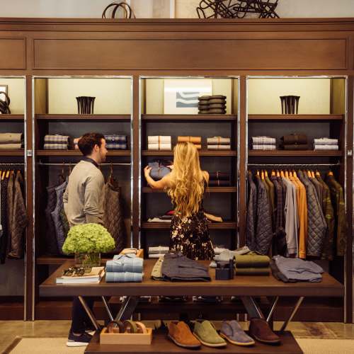 Residents shopping at a retail store near The Dartmouth North Hills in Raleigh, North Carolina