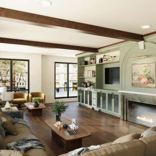 Resident lounge at Sorella in Denver, Colorado