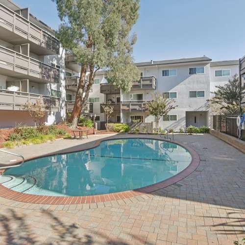 Swimming pool at Bayfair Apartments in San Lorenzo, California