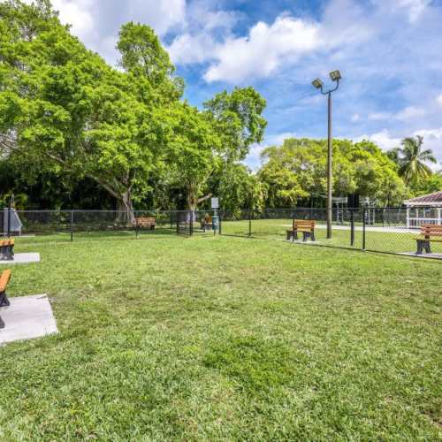 Bark park and dog wash area at The Seven At West Boca in Boca Raton, Florida