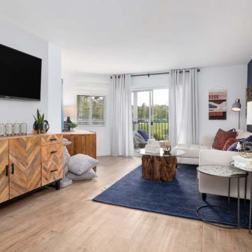 Wood flooring and spacious layouts at The Seven At West Boca in Boca Raton, Florida