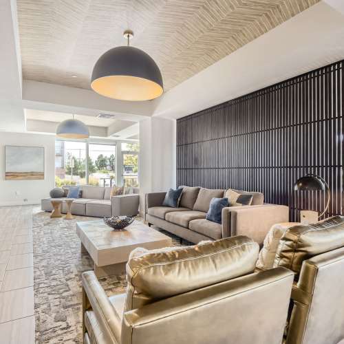 Comfortable seating and couches in the clubhouse at Elevation @ County Line Station in Englewood, Colorado