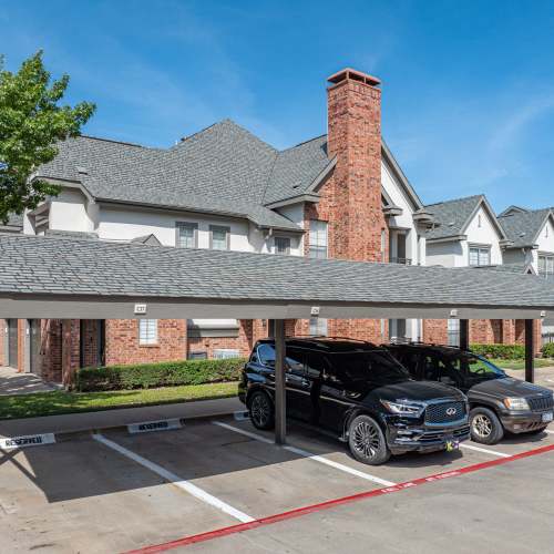 Carport parking available at The Livingston in Plano, Texas