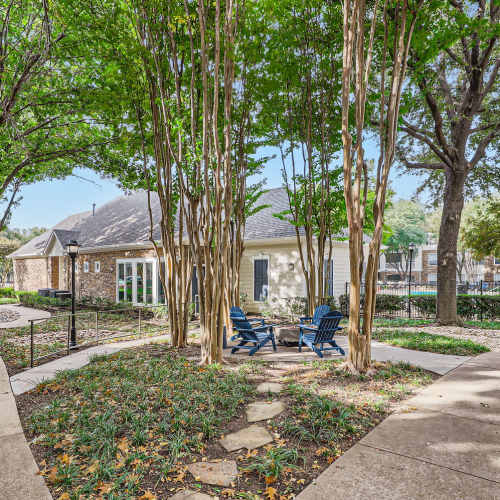 Outdoor firepit area at Republic House at Frisco Bridges in Frisco, Texas