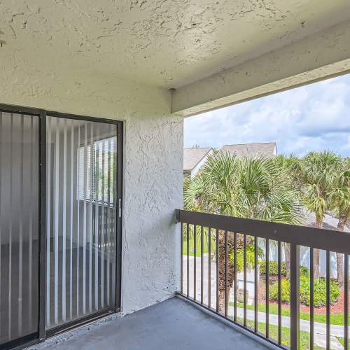Private balcony at Cascades at the Hammocks in Miami, Florida
