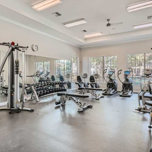 Fitness center at Wildwood Creek in Grapevine, Texas