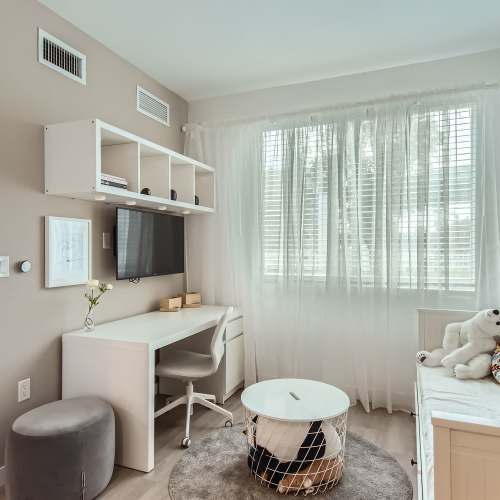 Bedroom of Amelia Apartments in Miami, Florida