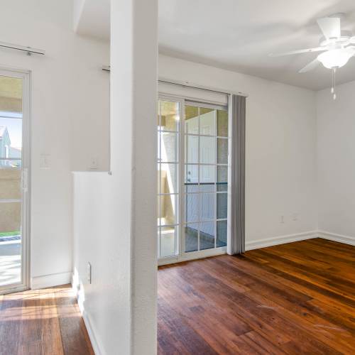 dining and living room at Pacific View in Oceanside, California