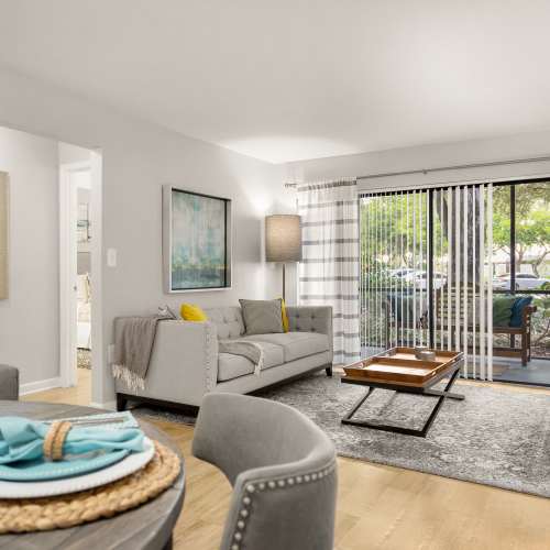 Living room at Emerald Palms in Miami, Florida