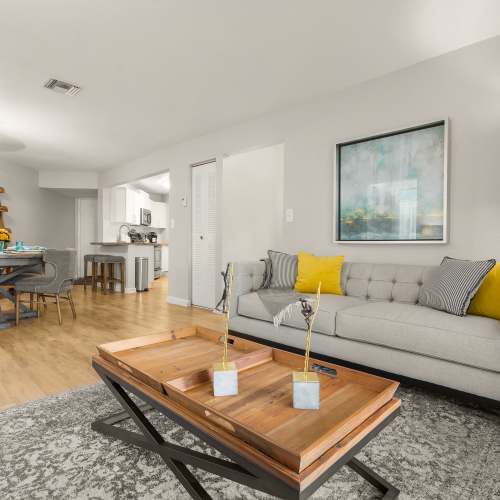 Living room at Emerald Palms in Miami, Florida