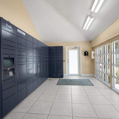 Package lockers at Emerald Palms in Miami, Florida