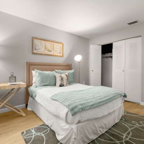 Bedroom with closet at Emerald Palms in Miami, Florida