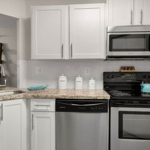 Modern kitchen at Emerald Palms in Miami, Florida