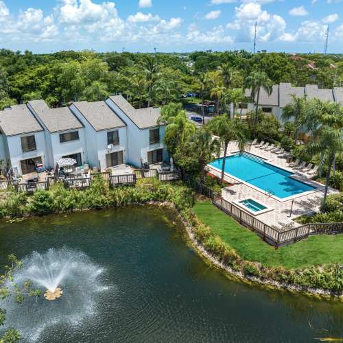 Community landscape at Emerald Palms in Miami, Florida