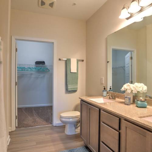 Bathroom with a closet areaat 10 Newbridge in Asheville, North Carolina