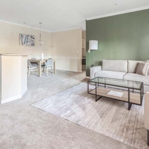 Spacious living room with natural light at Village at Lake Wylie in Lake Wylie, South Carolina