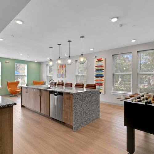 Clubhouse kitchen at The Edge in Pensacola, Florida