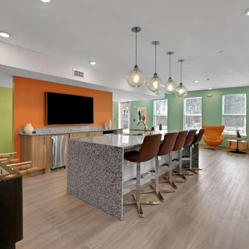 A grand clubhouse for the residents to chill at The Edge in Pensacola, Florida
