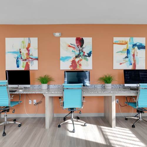 Internet cafe for the students at The Edge in Pensacola, Florida