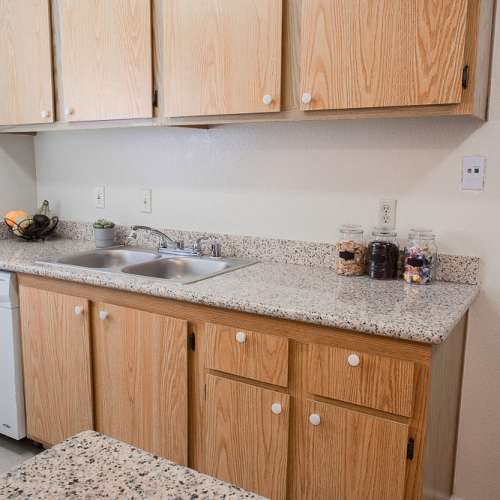 Modern kitchen at Walnut Apartments in Santa Rosa, California