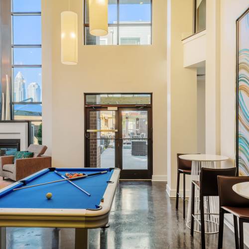 Recreation room at Vistas At 707 in Charlotte, North Carolina