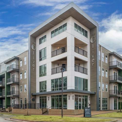 Apartment exterior at The Oliver in Charlotte, North Carolina