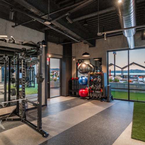 Fitness center at Reno Experience District in Reno,