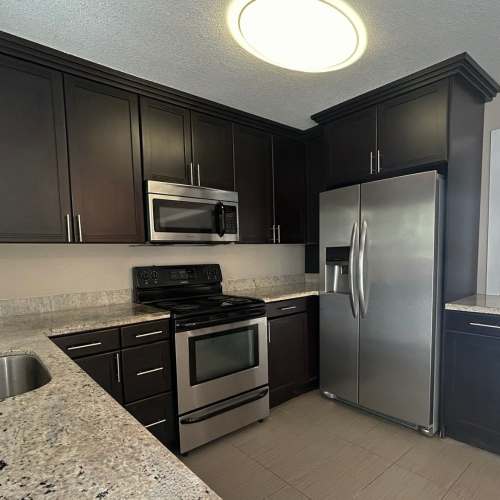 Kitchen area at Montecito Villas in Sacramento, California