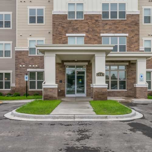 View of the modern apartment at Eva Manor in Pleasant Prairie, Wisconsin