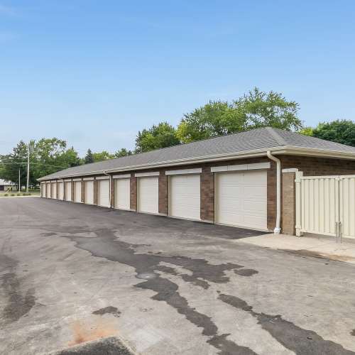 View of the garage area at Eva Manor in Pleasant Prairie, Wisconsin