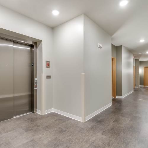 View of the corridor at Eva Manor in Pleasant Prairie, Wisconsin