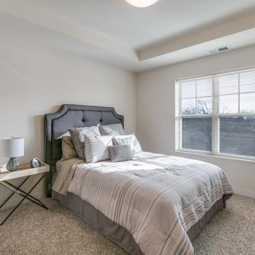 Master bedroom at Whitetail Ridge in Salem, Wisconsin